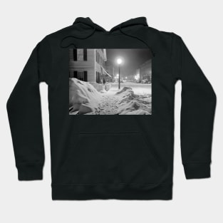 Snowy Night in Vermont, 1940. Vintage Photo Hoodie